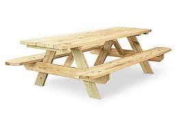 Economy A Frame Wooden Picnic Table 8 H 5163 Uline