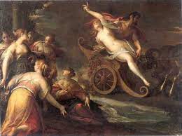 It depicts the abduction of proserpina, who is seized and taken to the underworld by the god pluto. L Enlevement De Proserpine 1587 Hans Von Aachen Wikiart Org