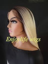 Human hair lace front wig