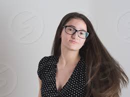 Nina long to notice her step bros logan longs huge, raging hard on straining under the sheets! Portrait Of A Smiling Bespectacled Long Haired Brunette Teen Girl By Ferenc Kosa Photo Stock Snapwire