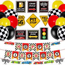 Mountain storm 9 years ago. Race Car Birthday Party Decorations Checkered Racing Car Theme Balloon Happy Birthday Banner For Race Themed Party Shopee Philippines