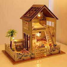 Toy Play Picture More Detailed Picture About Free Shipping Assembling Diy Miniature Model Kit Wooden Doll House Par Wooden Dollhouse Diy Dollhouse Wooden Diy