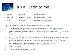Latin opere (in the work) citato (cited). Citing Referencing
