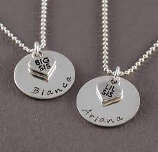 Big Sister Or Little Sister Sterling Silver Necklace Etsy Lil Sis Necklace Big Sister Gifts Sterling Silver Necklaces