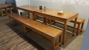 Meja jati, plastik, kantor, meeting. Meja Kursi Kayu Panjang Jual Cepat Perabotan Rumah Di Carousell