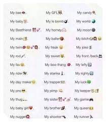 Choosing a baby name may seem difficult. Who Wanna Be In My Bio Comment Cute Names For Girlfriend Cute Names For Boyfriend Names For Girlfriend