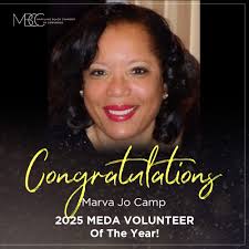CONGRATULATIONS!! Marva Jo Camp, 2025 MEDA Volunteer of the Year. As our  Board Secretary and Legislative and Advocacy Committee Chair, she leverages  her extensive legal expertise to foster regional growth and opportunity. #