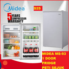 Belakang supply supermarket glass door walk in col. Midea 95l 1 Door Refrigerator Ms 93 Peti Ais Peti Sejuk 1 Pintu 95l Shopee Malaysia