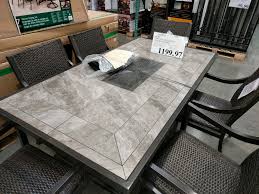agio 7 piece south dakota outdoor woven dining set 1199 97 costco clearance home game room dinning set dining set