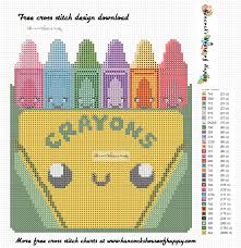 With over 200 designs, you'll find something here that is perfect for your next cross stitch project. Hancock S House Of Happy Random Remnants Cute Kawaii Crayons Cross Stitch Pattern Free To Download