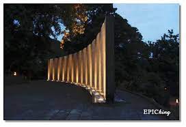 法鼓山金山總本山道廠宏觀水雕水牆舒緩流速夜間寧靜芬圍 water walls water features water