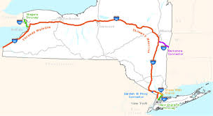 Map Of The Toll Road In New York State New York Thruway