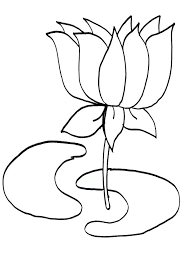 Coloring Page Lotus Flower For Kids Leaf Coloring Page Flower Coloring Pages Coloring Pages