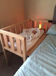 Solid Oak Sidecar Cosleeper Baby Crib Diy Baby Furniture Sets Baby Cribs