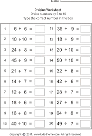 Division Worksheets Divide Numbers By 6 To 10 Fun Math Worksheets Free Printable Math Worksheets Division Worksheets