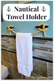 Diy Nautical Towel Holder Nautical Diy Nautical Towel Nautical Bathrooms