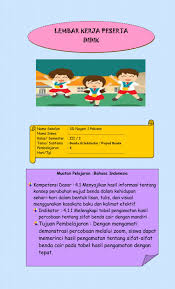 Lkpd singkatan dari lembar kerja peserta didik. Lkpd Kelas 3 Tema 3 Subtema 2 Worksheet
