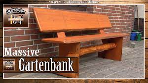 Hochwertige massivholz modelle baumstammbank vergleichen und kaufen. Massive Gartenbank Aus Holz Selber Bauen Selber Machen Youtube