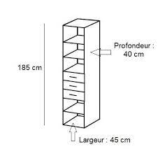 Meuble rangement largeur 45 cm. Colonnes De Rangement Armoires Lits Escamotables Colonne De Rangement Lund 3 Tiroirs Blanc Mat 45 X 40 Cm Profondeur Inside75