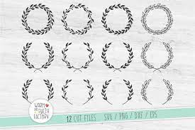 Download Laurel Wreath Svg Wreath Svg Floral Wedding Wreath Svg 328613 Monograms Design Bundles