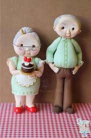 My grandma and grandpa must be around sixty. Abuelitos Fondant Toppers Fondant Figures Fondant Cake Toppers