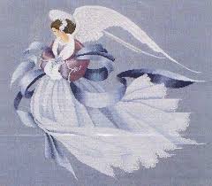 16.75 x 16.75 24 count: Angel Of Winter Cross Stitch Pattern By Lavender Lace