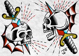 Skullanddagger Flashsheet Traditionalflash Oldschoolflash Digitalpainting Procreate Skull Tattoo Traditional Flash Art Art Tattoo Tattoo Flash Art