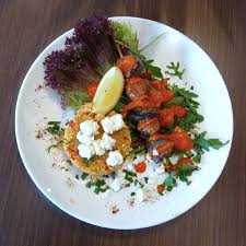 Cover and let stand 5 minutes; Char Grilled Marinated Lamb And Chorizo Skewers Vegetable Couscous Crumbled Feta Cheese Picture Of Buonissimo Birmingham Tripadvisor