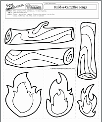 Mystery Picture Grid Coloring Worksheets Awesome Campfire Coloring Pages Brotherprint Campfire Craft Campfire Songs Camping Crafts