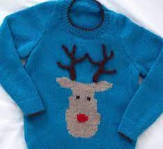 Designed by rachel brockman for knitty. Kid S Reindeer Jumper Free Christmas Knitting Pattern Knitting Bee