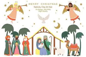Clipart Birth Of Jesus Story With Pictures Nativity Birth Of Jesus Christmas In 2020 Graphic Illustration Christmas Illustration Christmas Advent