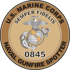 U S M C Mos 0845 Naval Gunfire Spotter Decal