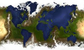 Inverted Earth Map Map Fantasy Map World