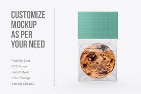Transparent Cookie Pouch Packaging Mockup By Devrawat21 Thehungryjpeg Com