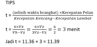 Dani bersepeda motor menuju kota kudus dengan kecepatan 50 km/jam. Menghitung Waktu Yang Diperlukan Untuk Menyusul Pkn Stan Go