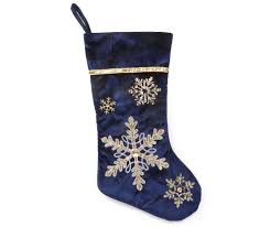 Winter Wonder Lane Blue Gold Snowflake Stocking Big Lots In 2020 Blue Christmas Stocking Gold Christmas Stockings Navy Christmas Stockings