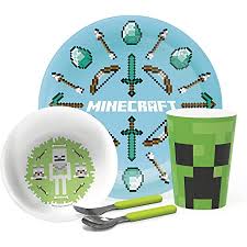 Can you split the file into pieces so i can download with my sh*tty internet? Amazon Com Zak Designs Minecraft Kids Dinnerware Set Includes Plate Bowl Tumbler And Utensil Tableware Made Of Durable Material And Perfect For Kids 5 Piece Set Non Bpa Baby