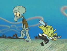 Just as the characters in the television show represent. Spongebob Does Not Leave Squidward Alone Now There Is Nowhere He Can Hide His Life Slowly But Surely Spins Into Insanity Spongebob Squidward Spongebob Jokes