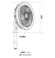 YU50X Industrial Wall Fan 50cm (20"), 3-Speed, Plastic Blade, Air Flo | ElectGo