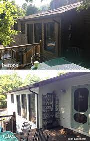 The stairs i used sherwin williams deckscapes in shagbark. White Painted Brick Exterior Before And After Bella Tucker
