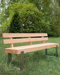 For this bench however, we are applying a stain to match an existing project that the customer already has. Contemporary Garden Bench Frame Miloni Deutschland Wooden With Backrest
