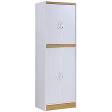 4 Door Kitchen Pantry With 4 Shelves 5 Compartments In White Hodedah Target Pantry Storage Cabinet Bathroom Floor Storage Bathroom Floor Storage Cabinet