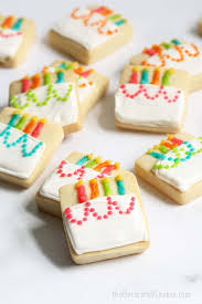 Then attach a simple holiday. Mini Birthday Cake Cookies Cute Decorated Cookie Idea