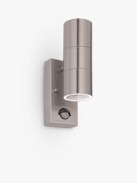 John Lewis Partners Strom Led Pir Outdoor Wall Light Steel Outdoor Wall Lighting Wall Lights Outdoor Walls