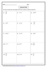 You can see how students are coming up with answers, where they're struggling, and if any concepts need to be covered in more detail. Handout 4 Side 2 More Exponents With Key Name Score Exponent Rules Use Laws Of Exponents And Simplify Write Your Answers In Positive Exponents 2 3 Course Hero