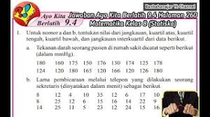 Check spelling or type a new query. Jawaban Ayo Kita Berlatih 9 4 Halaman 260 Matematika Kelas 8 Statiska Youtube