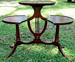 Mersman Duncan Phyle Lyre Harp 3 Tier Mahogany Table W Brass Feet 7113 Ebay Mahogany Table Antique Wooden Chairs Duncan Phyfe Chairs