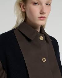 Barrie Men's Brown Short Raincoat With Layered Cashmere Waistcoat