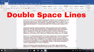 Thorough research papers for every paper that delivers custom essay the highest quality. How To Double Space Lines In Microsoft Word Easy Tutorial Youtube