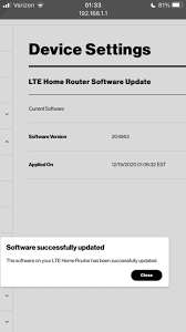 Everything appears to sync up fine, but after a few moments the 2.4ghz light begins to blink red. Lte Home Router Firmware Update Appears To Cause D Page 10 Verizon Community